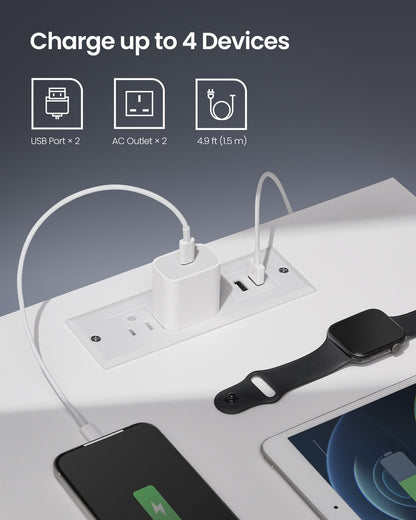 Nightstand with Charging Station & LED - image 4
