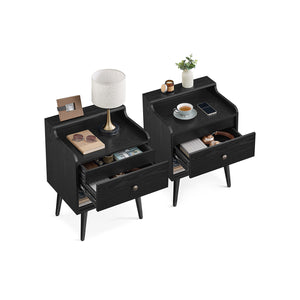 Nightstands with Hidden Drawers, Set of 2