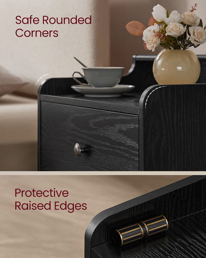 Nightstands with Hidden Drawers, Set of 2