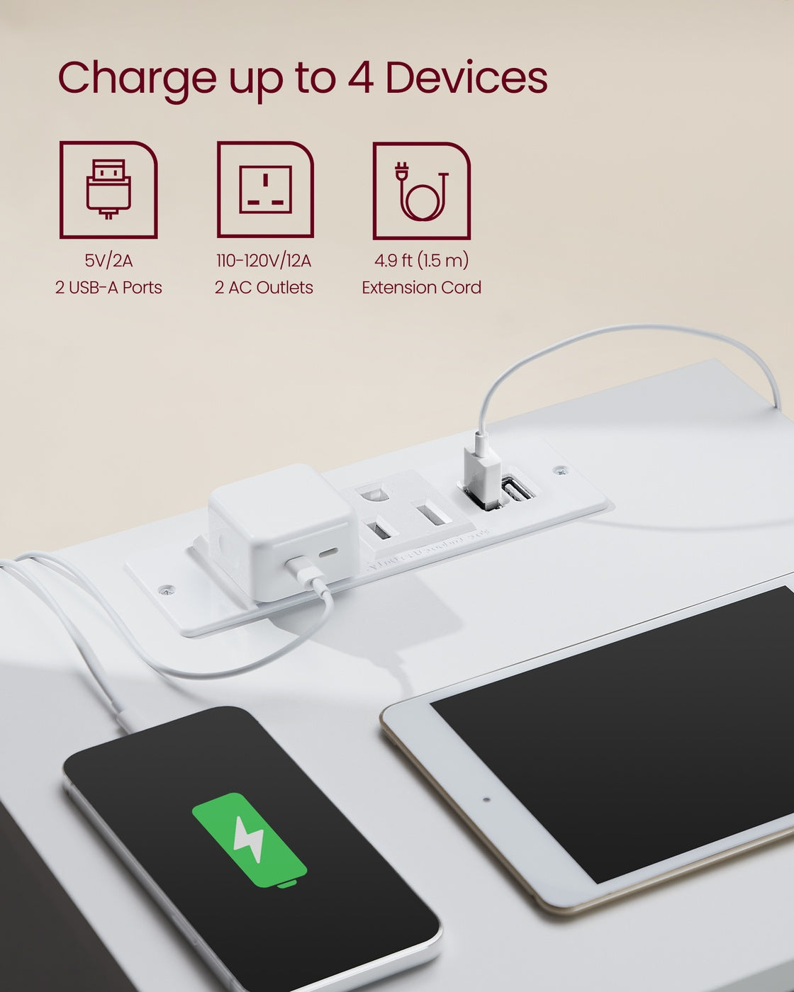 Nightstand with Charging Station