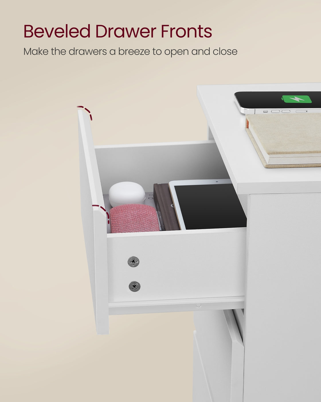 Nightstand with Charging Station