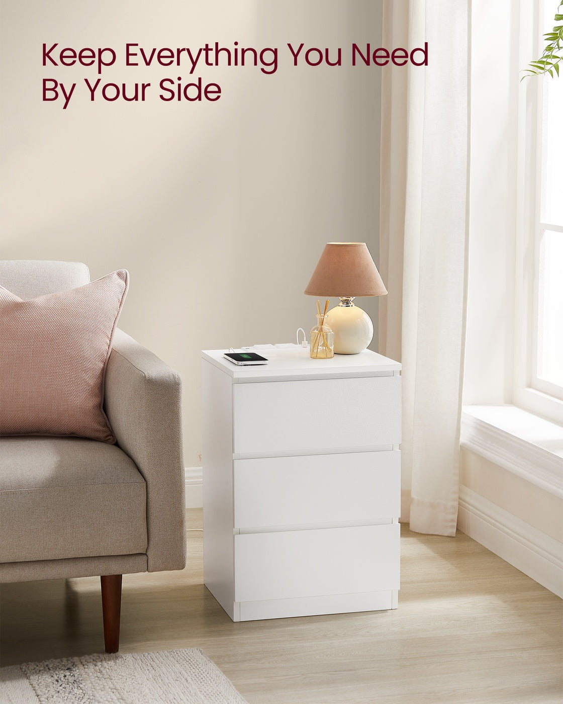 Nightstand with Charging Station