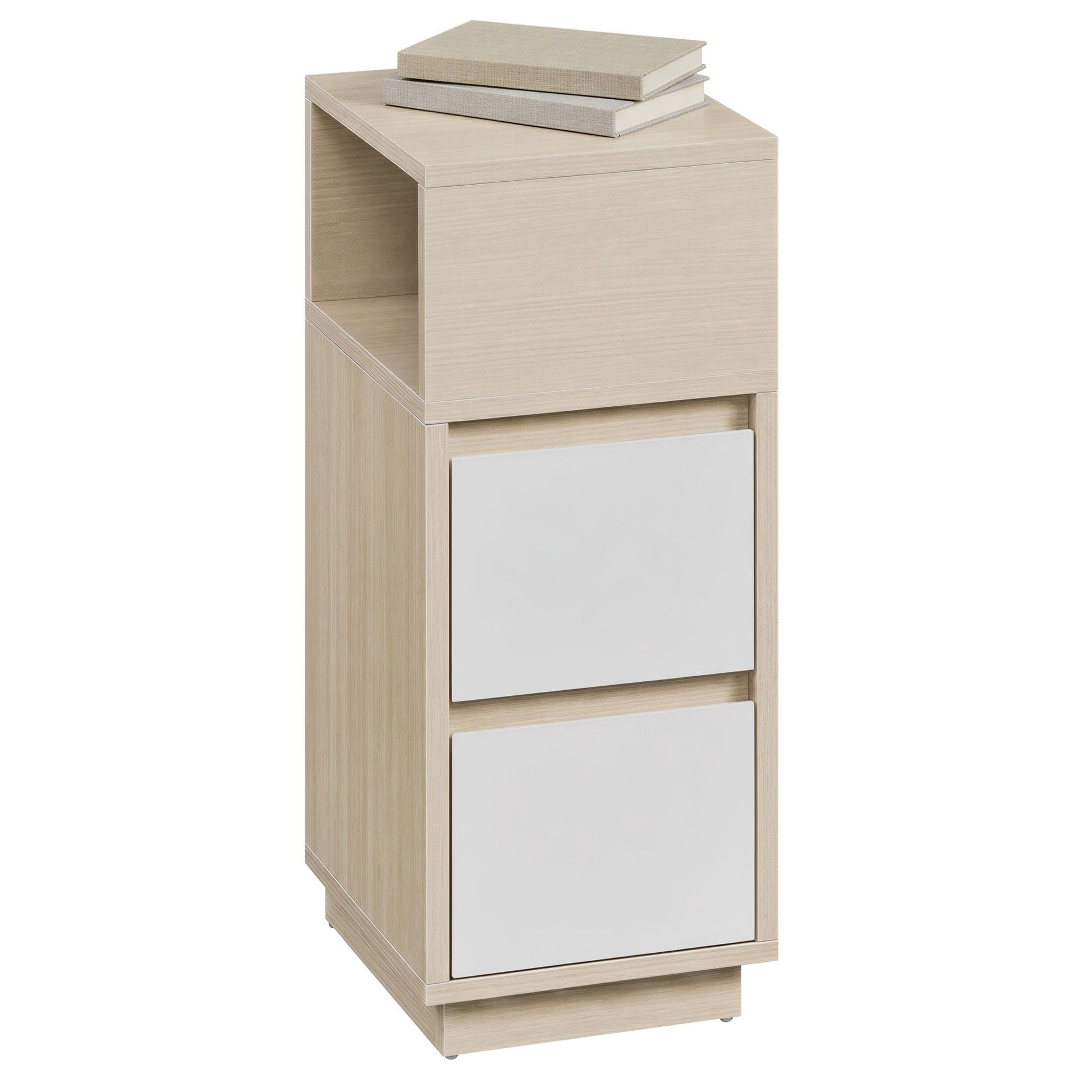 Set of 2 Narrow Side Tables, Slim End Table with 2 Drawers, 1 Open
Compartment, for Living Room, Bedroom - image 23