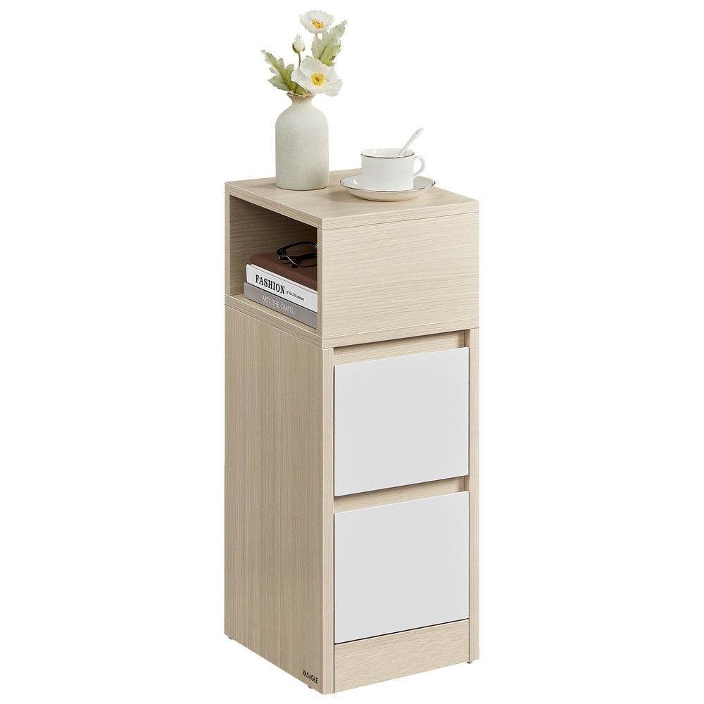 KAILYN Collection Slim Bedside Tables Set of 2 Cloud White - image 17