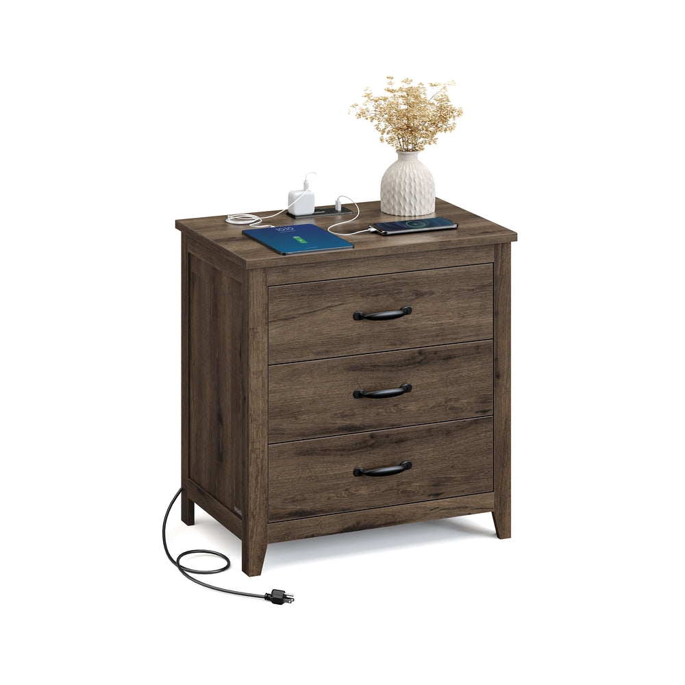 LIRY Collection - Farmhouse Nightstand with Charging Station - image 13