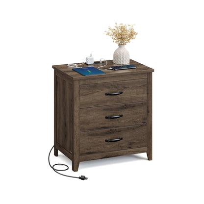 LIRY Collection - Farmhouse Nightstand with Charging Station - image 13