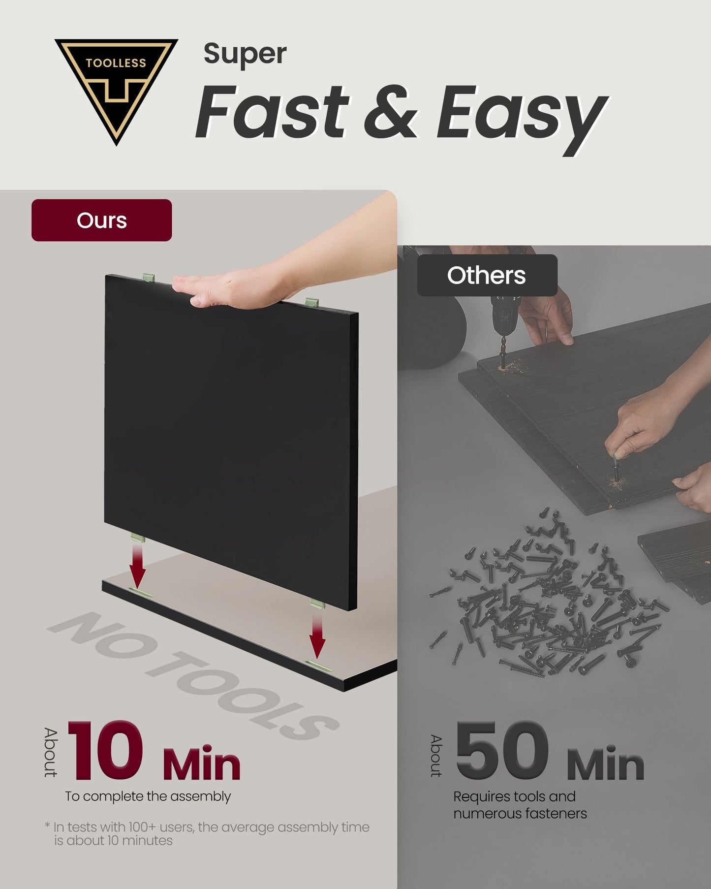 Superfast Toolless Assembly, Nightstand