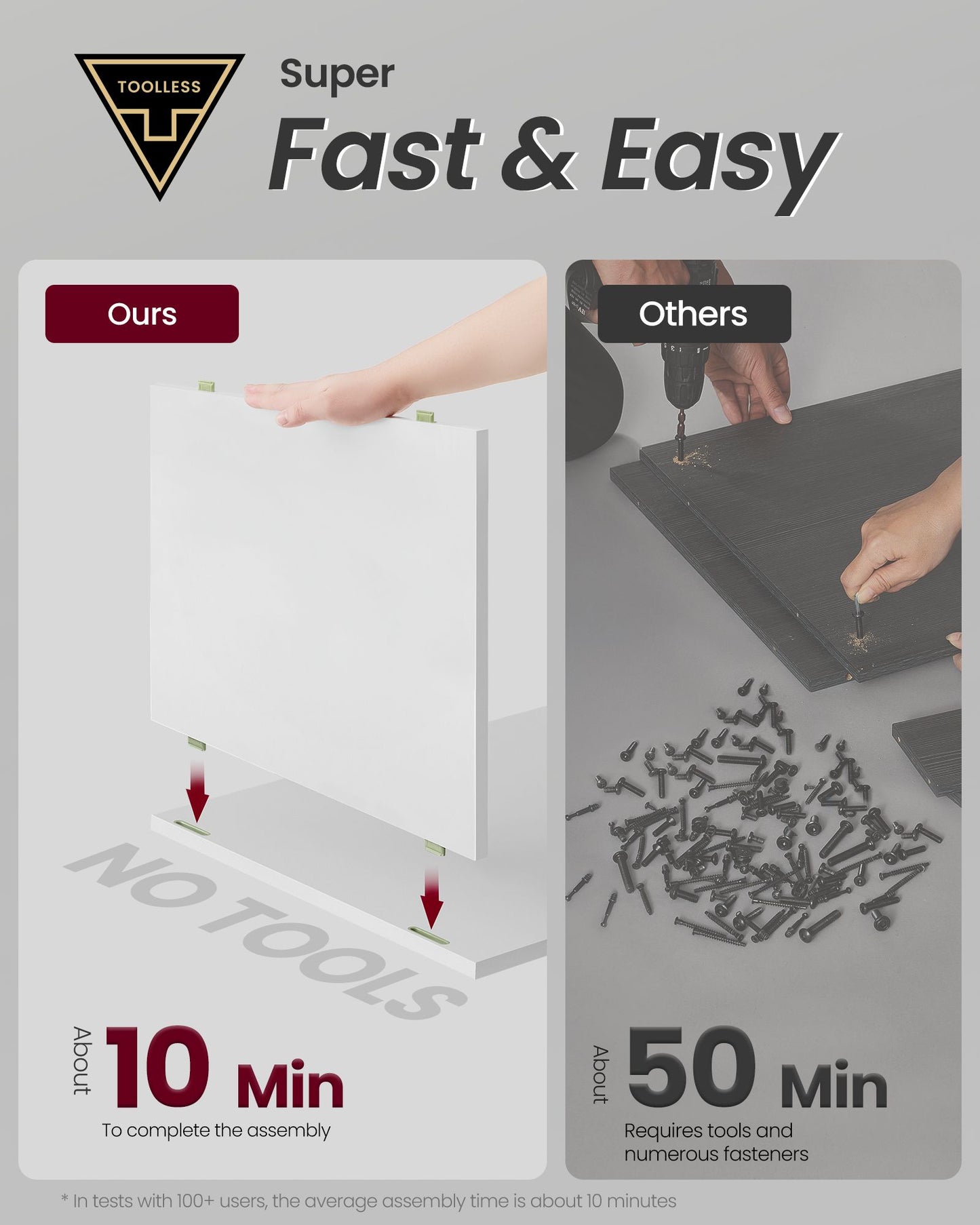 Superfast Toolless Assembly, Nightstand