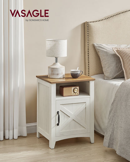 Farmhouse Nightstand with Barn Door
