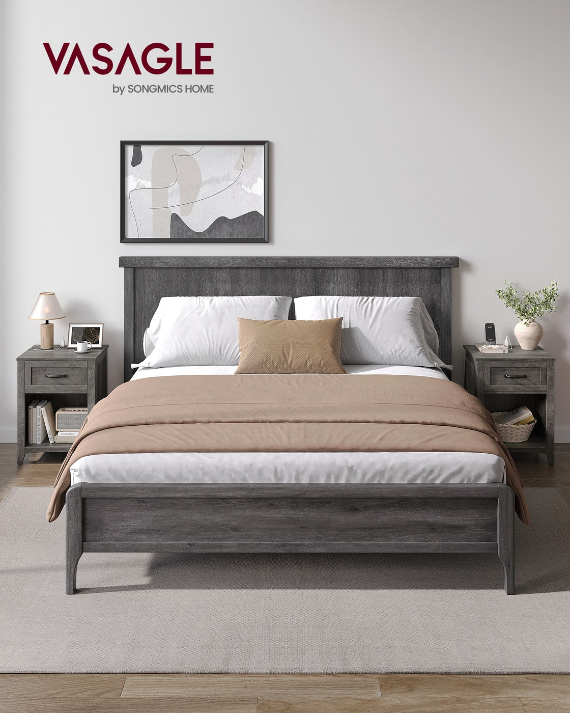 Farmhouse Nightstands with Charging Station, Set of 2 - image 36