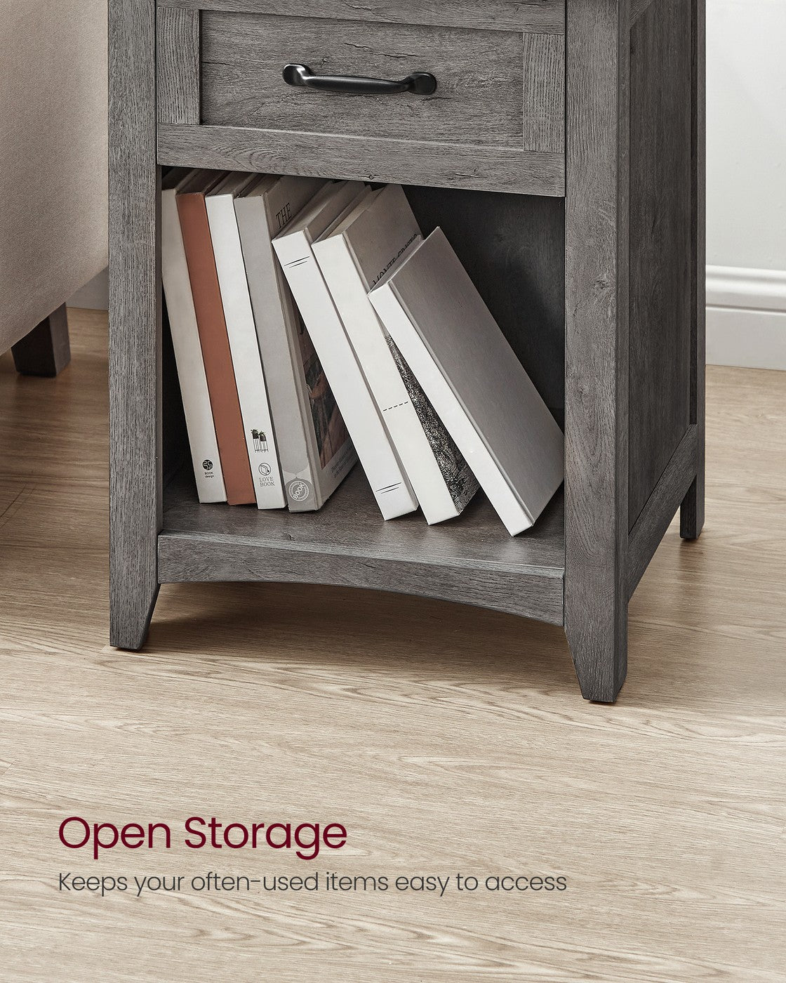 Farmhouse Nightstands with Charging Station, Set of 2 - image 41
