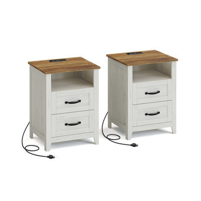 LIRY Collection - Farmhouse Nightstand with Charging Station - image 31