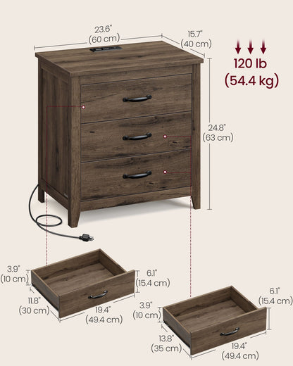 Farmhouse Nightstand with Charging Station - image 7