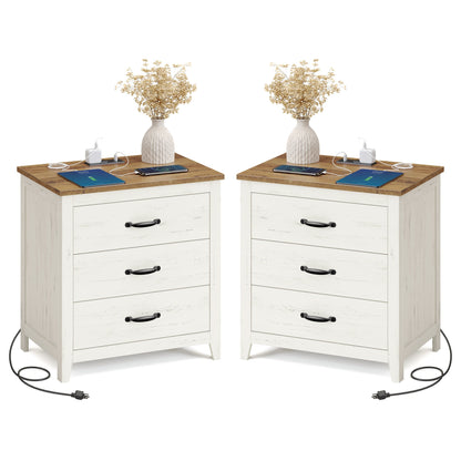 Farmhouse Nightstand with Charging Station - image 8