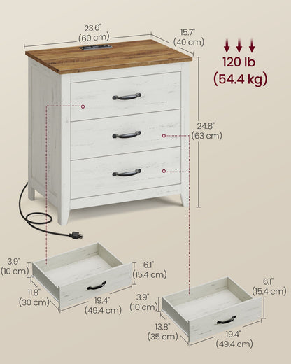 Farmhouse Nightstand with Charging Station - image 3