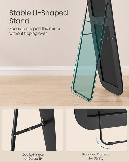 Full length standing mirror with rounded corners - image 4