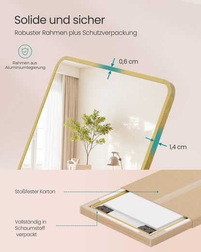 Full Length Hanging Mirror Over the Door or Wall Mounted