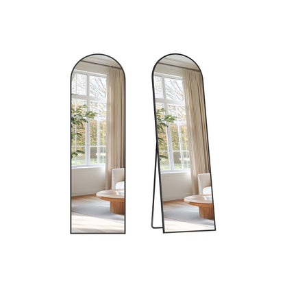 Full Length Mirror 160 x 50 cm Arched with Stand Pale Gold - image 8