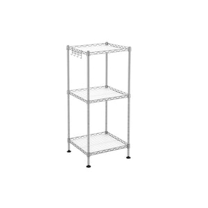 3-Tier Wire Bathroom Shelf with Hook