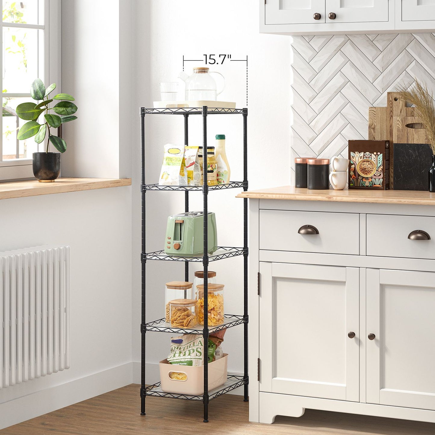 5-Tier Wire Shelving Unit - image 3