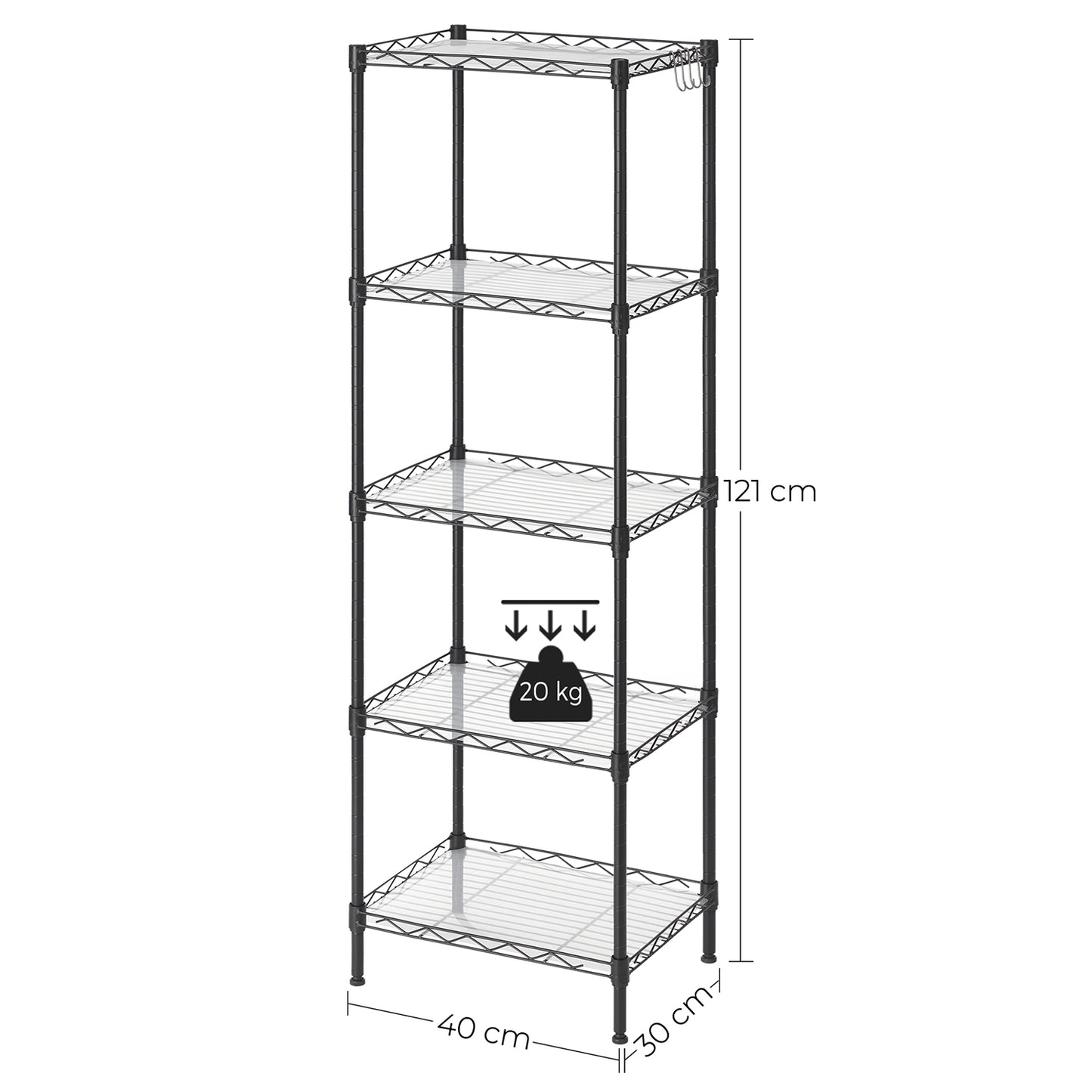5-Tier Wire Shelving Unit - image 8