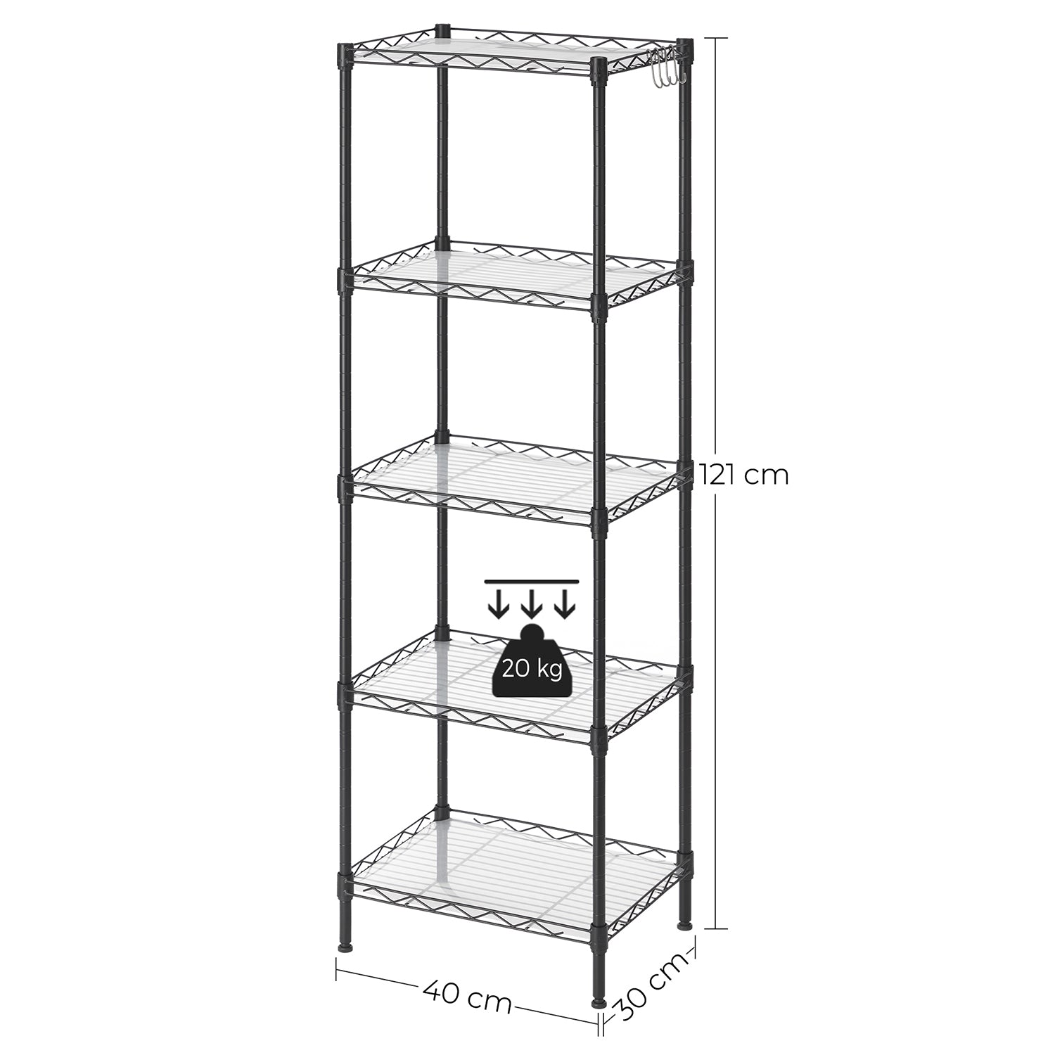 5-Tier Wire Shelving Unit - image 8