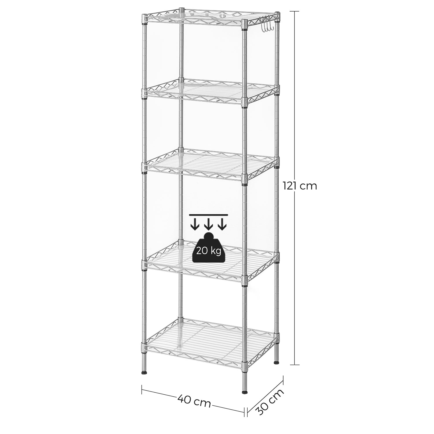 5-Tier Wire Shelving Unit - image 17