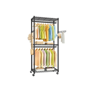 Heavy-Duty Rolling Clothes Rack