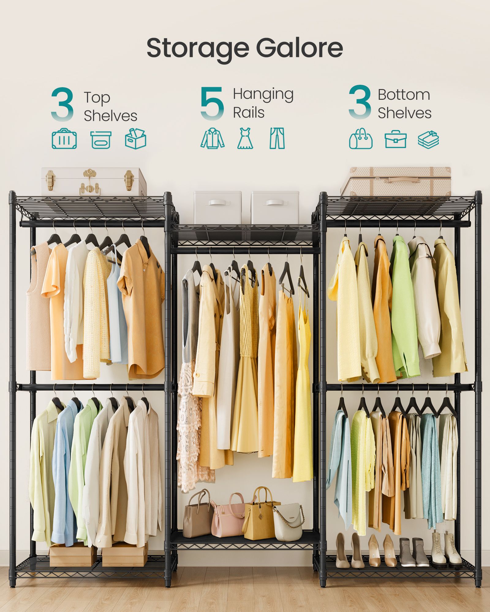 Heavy-Duty Clothes Rack, Garment Rack