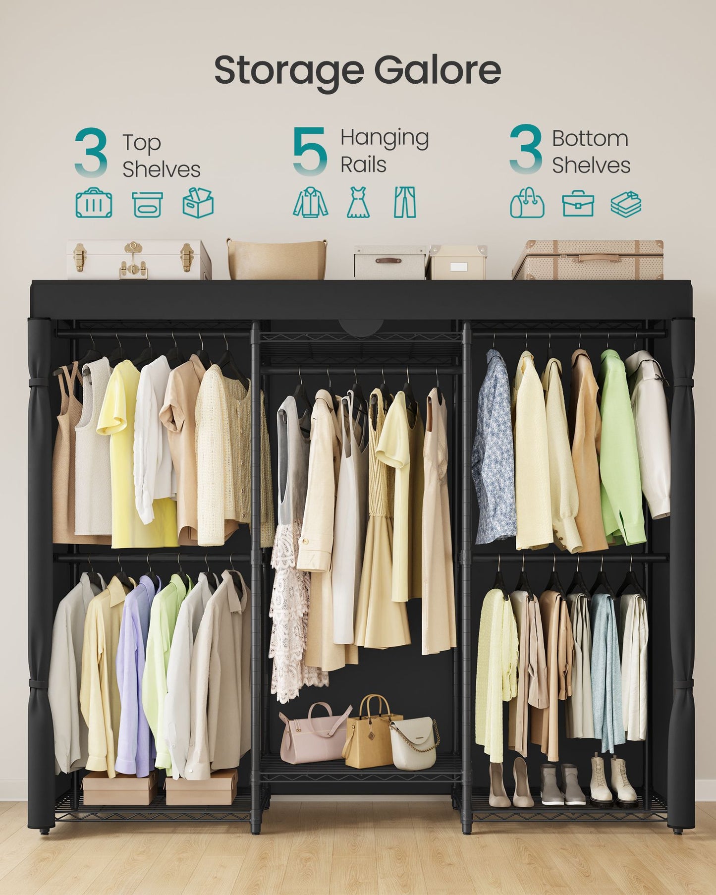 Heavy-Duty Clothes Rack, Garment Rack