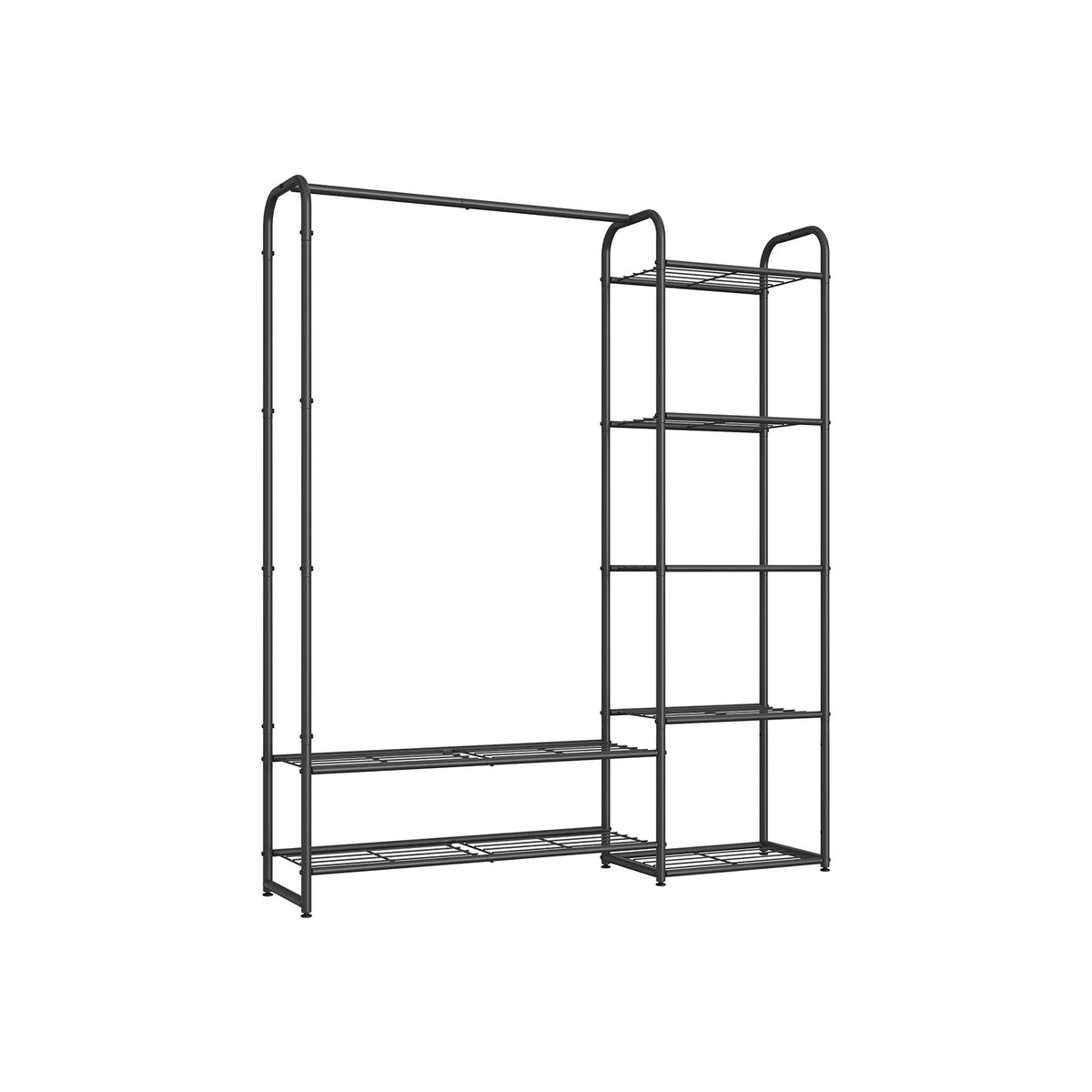 Clothes Rack Open Wardrobe 29 x 112 x 158.4 cm Metal Ink Black