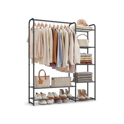 Clothes Rack Open Wardrobe 29 x 112 x 158.4 cm Metal Ink Black - image 1