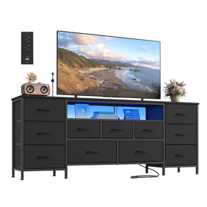 TV Stand for TVs Up to 70 Inches, Dresser for Bedroom, Living Room, Chest of Drawers, Steel, Modern - image 2