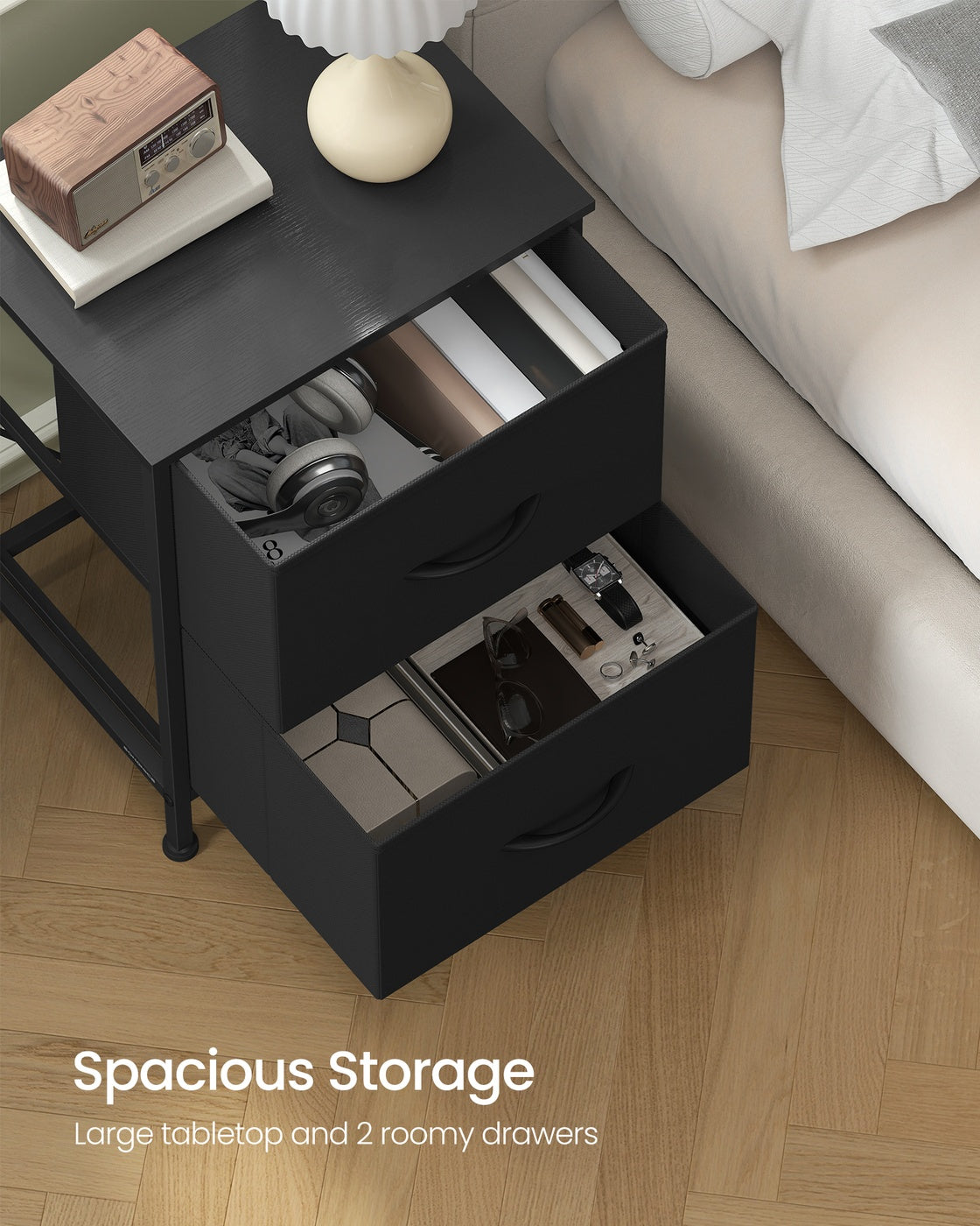 Modern nightstand with drawers for bedroom - image 39