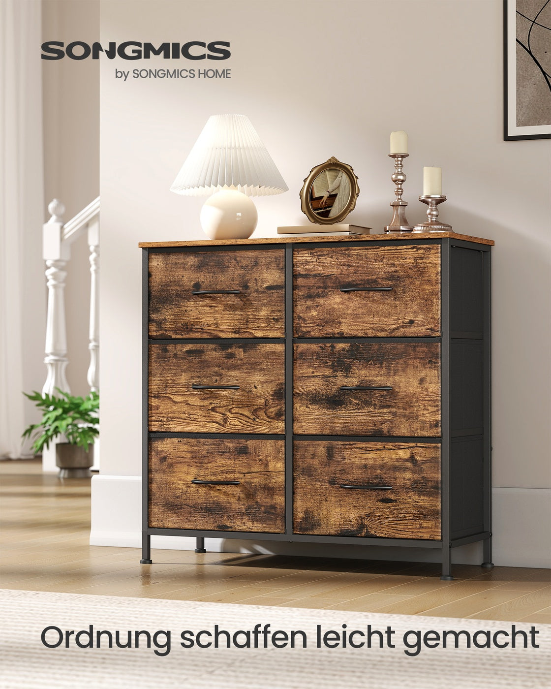 6 drawer chest for versatile fabric storage