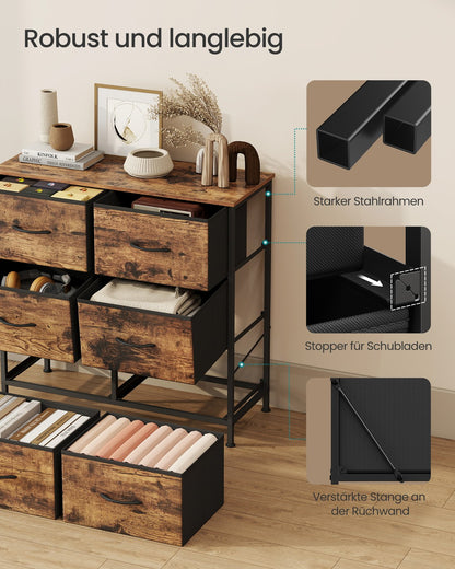 6 drawer chest for versatile fabric storage