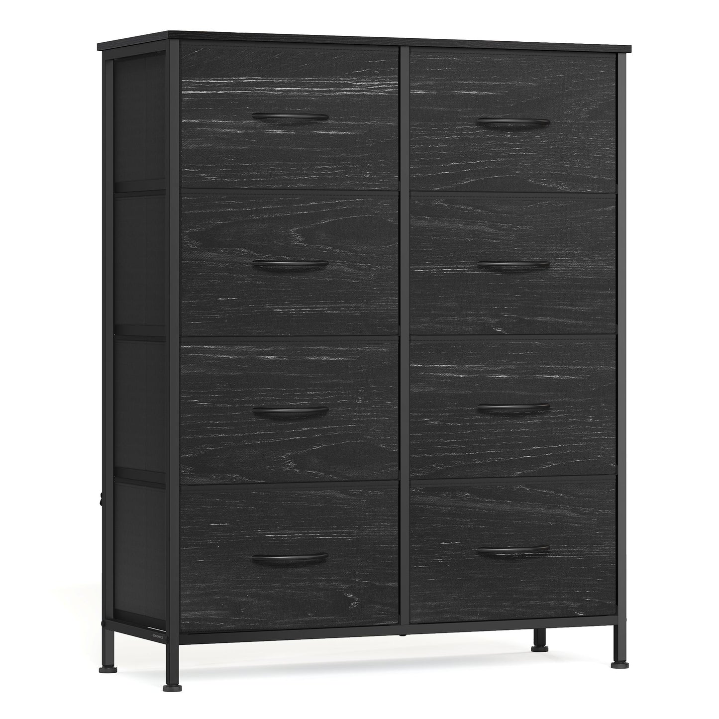 8-Drawer Fabric Dresser, Sturdy Storage Organizer for Bedroom, Rustic Brown & Black - image 25