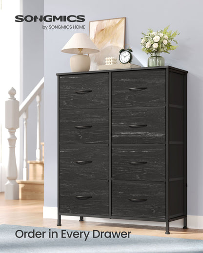 8-Drawer Fabric Dresser, Sturdy Storage Organizer for Bedroom, Rustic Brown & Black - image 26