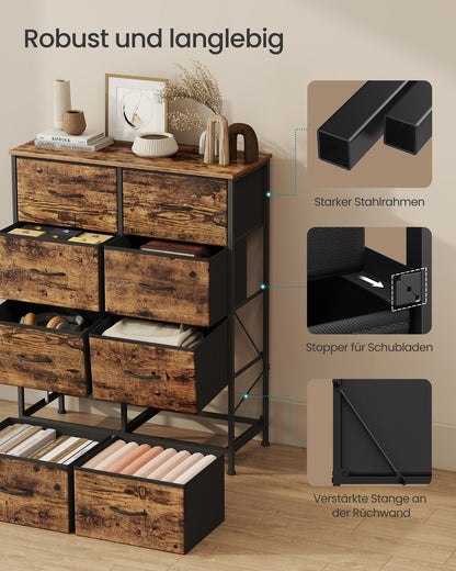 6 drawer chest for versatile fabric storage