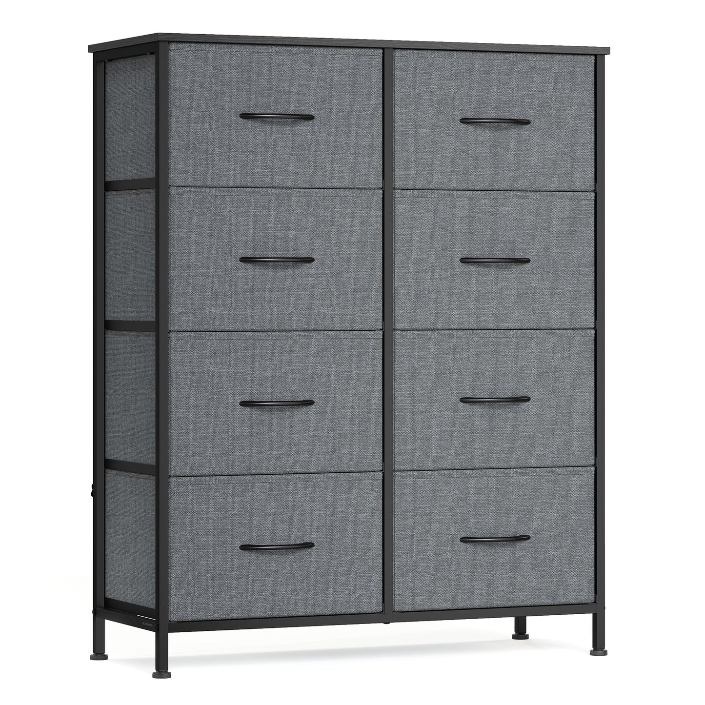 8-Drawer Fabric Dresser, Sturdy Storage Organizer for Bedroom, Rustic Brown & Black - image 19