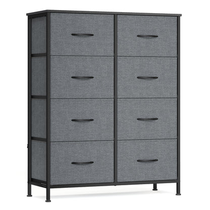 8-Drawer Fabric Dresser, Sturdy Storage Organizer for Bedroom, Rustic Brown & Black - image 19