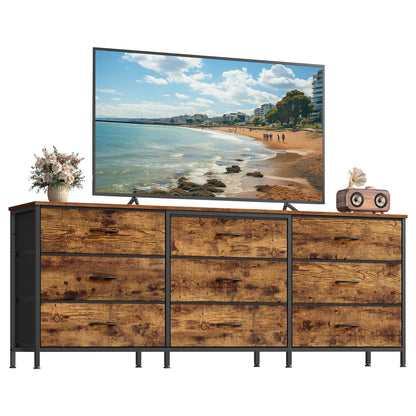 Dresser with 9 Fabric Drawers, TV Stand for TVs Up to 70 Inches - image 1