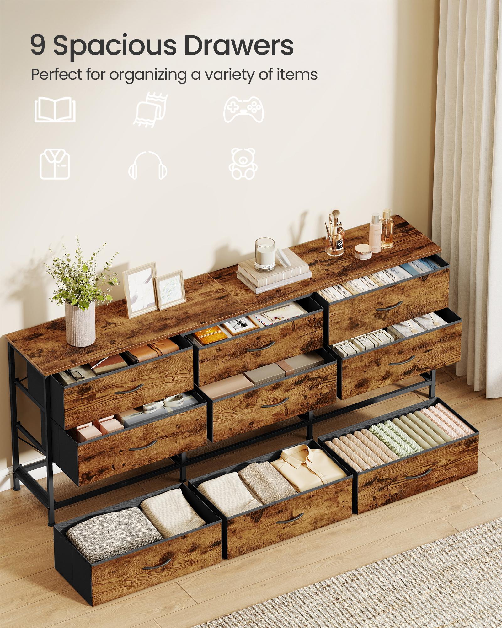Dresser with 9 Fabric Drawers, TV Stand for TVs Up to 70 Inches - image 2