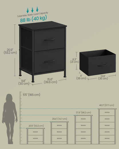 Modern nightstand with drawers for bedroom - image 12