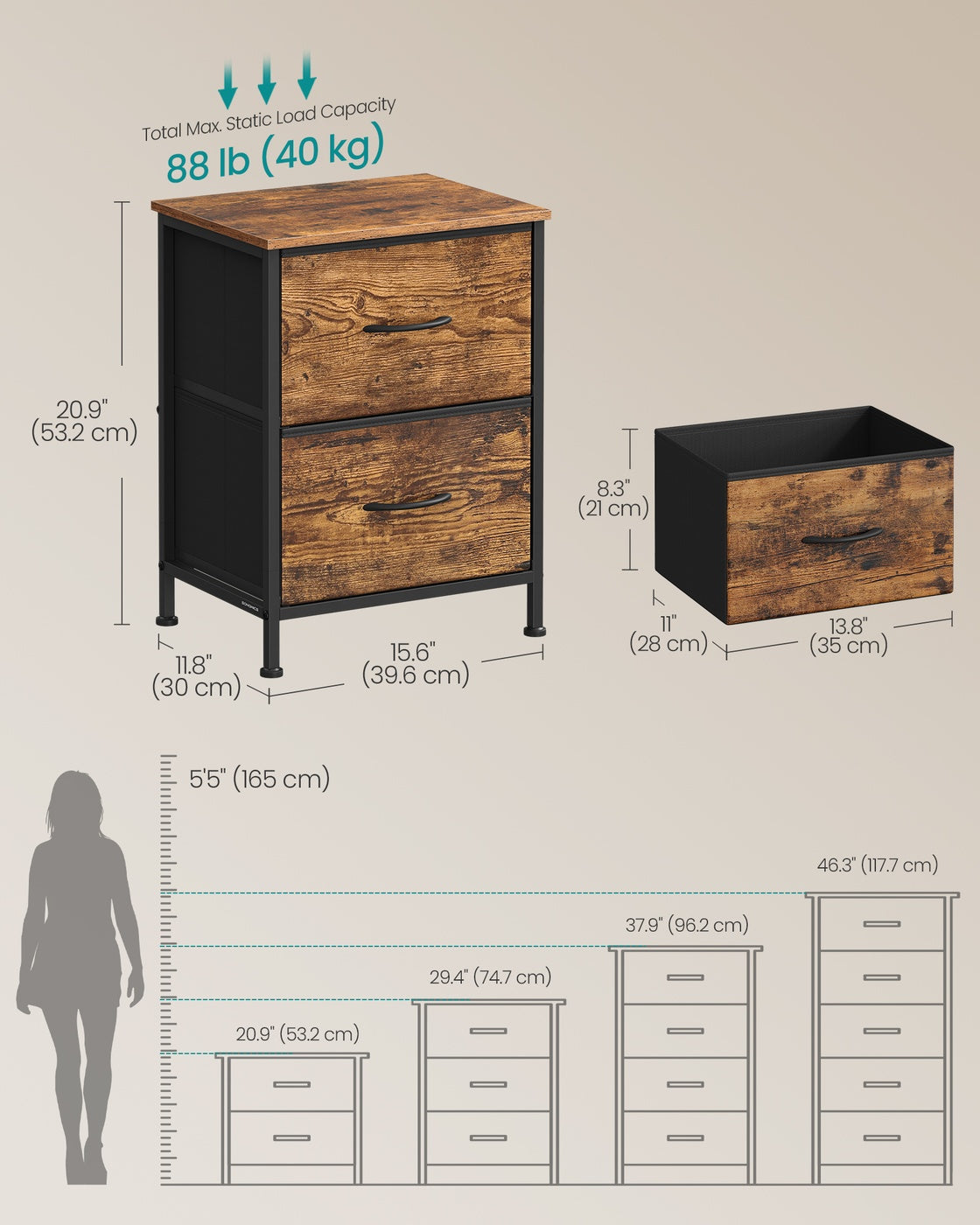 Modern nightstand with drawers for bedroom - image 18