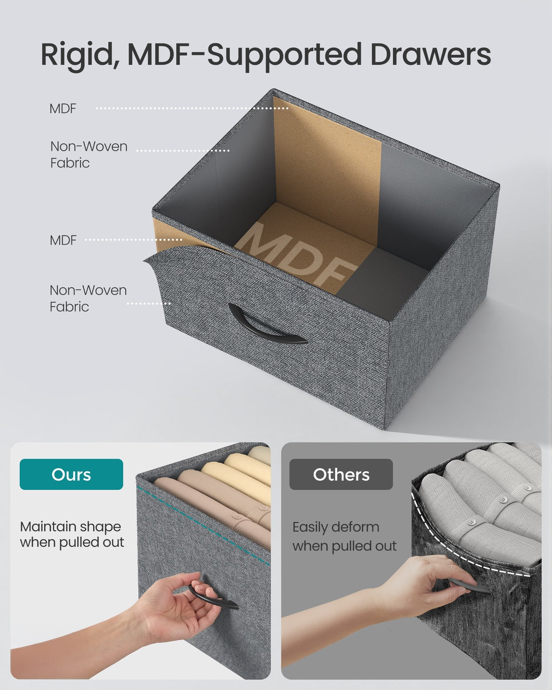 Modern nightstand with drawers for bedroom - image 22