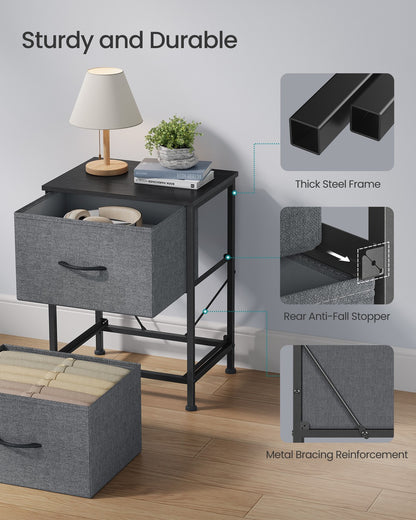 Modern nightstand with drawers for bedroom - image 23