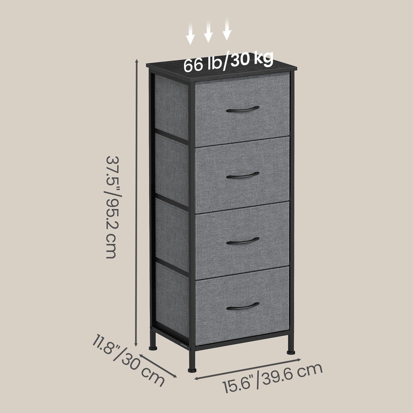 2-drawer bedside table with fabric storage - image 63