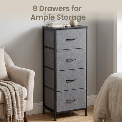 2-drawer bedside table with fabric storage - image 66