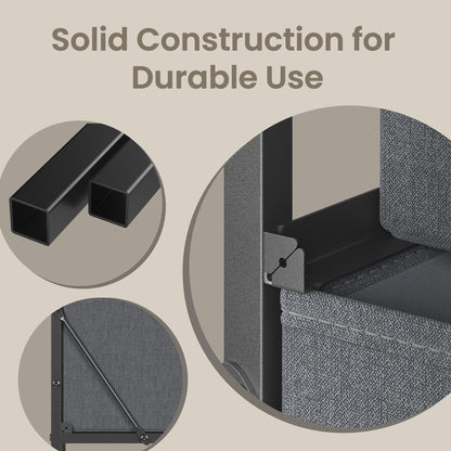 2-drawer bedside table with fabric storage - image 68